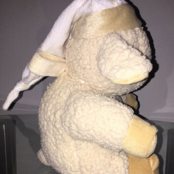 Cloud B 12” Sleep Sheep w/ Night Cap Plush Spring Stuffed Animal Lamb - Picture 4 of 9